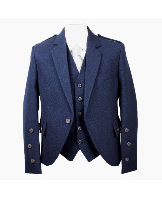 Wool Tweed Braemar Argyle Jacket  