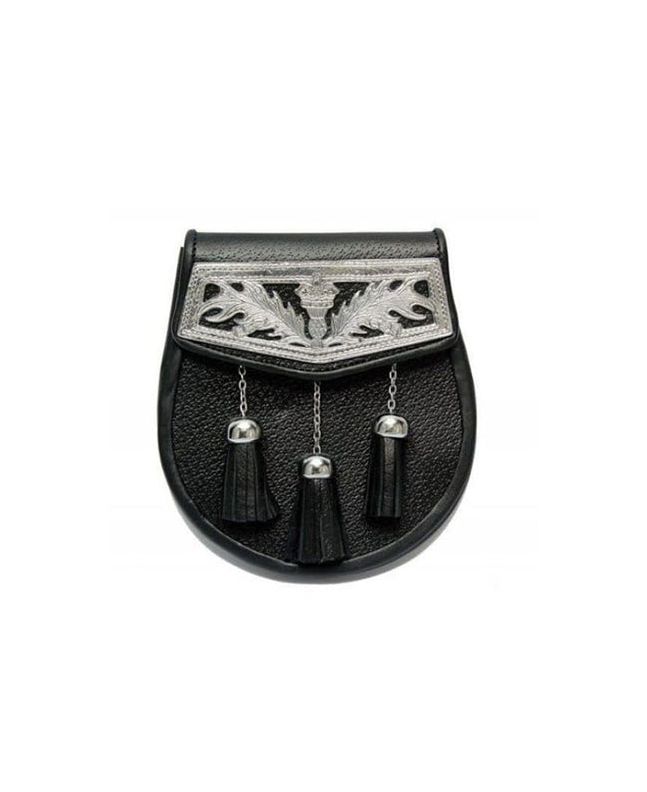 Celtic Cantle Leather Semi Dress Sporran