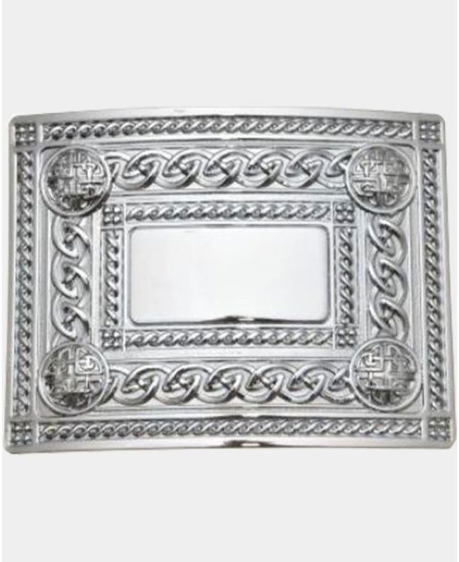 Celtic-Knotwork Buckle With Chrome Finish