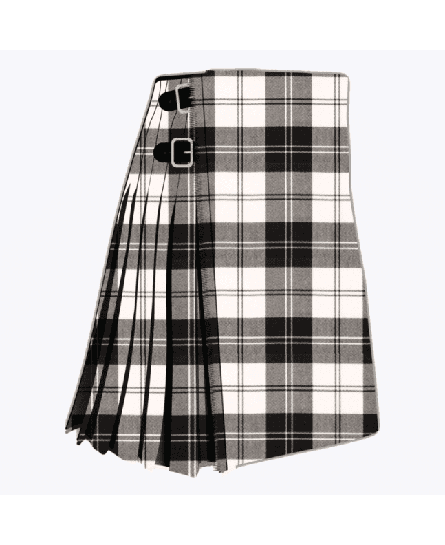 Erskine Black & White Tartan Kilt