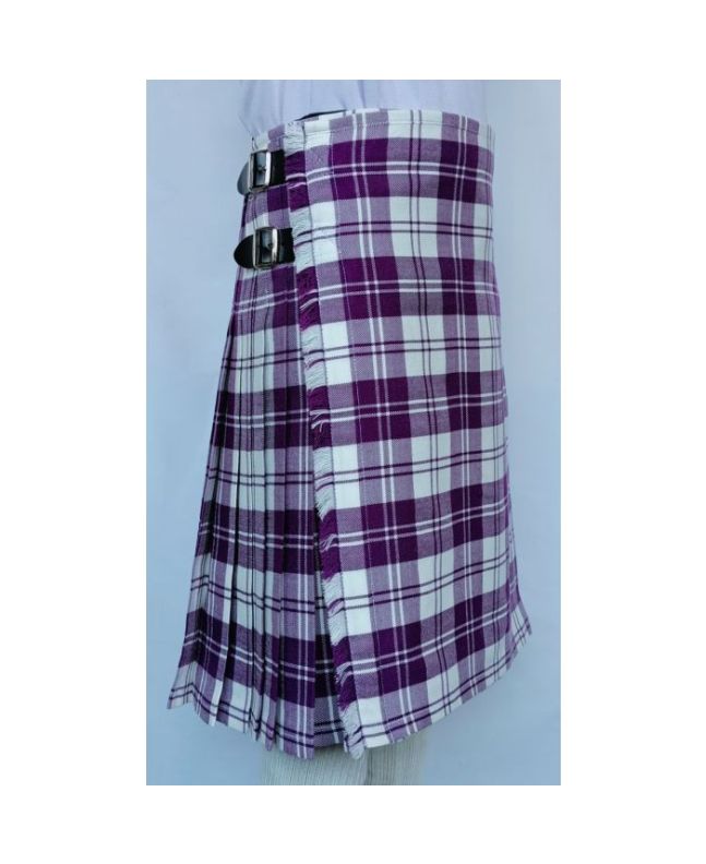 Erskine Purple And White Tartan Kilt