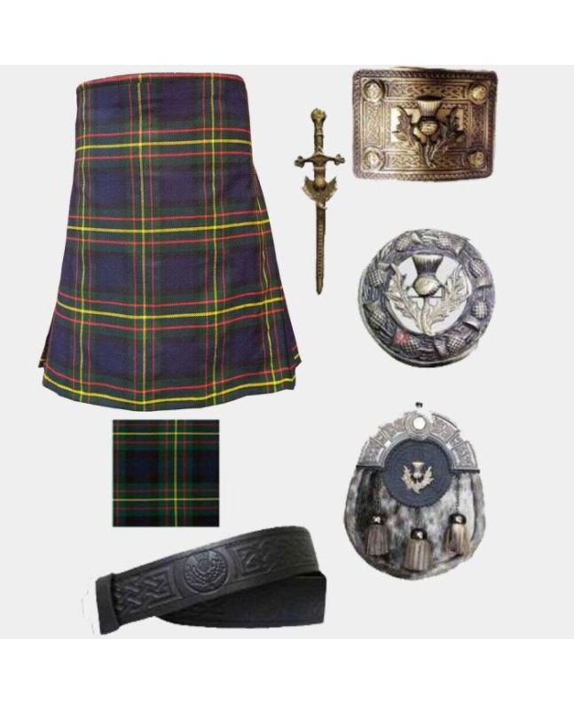 Maclaren Tartan Kilt With Antique Scottish Accessories