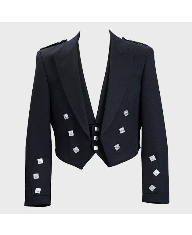 Black Prince Charlie Kilt Jacket And Vest