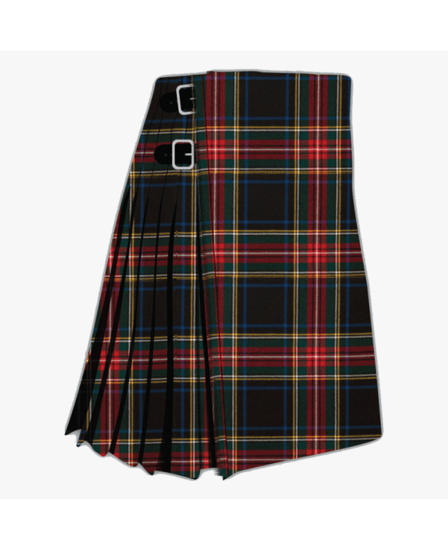 Stewart Black Modern Tartan Kilt