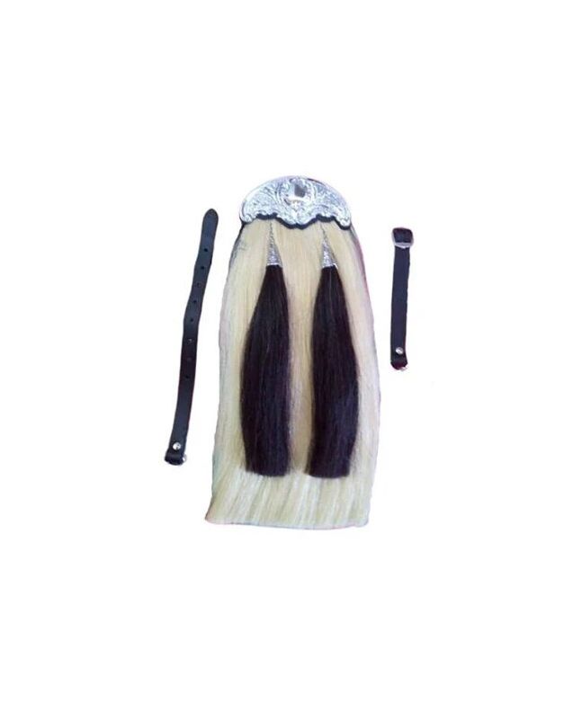 Horse Hair Sporran - Chrome Cantle