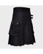 Black Utility Kilt For Active Men
