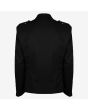 Black Wool Tweed Argyle Jacket 