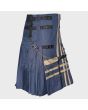 Blue Hybrid Utility Kilt With Chain