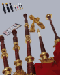 Highland New Gold Plated Bagpipe Set