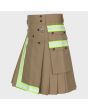 Khaki Firefighter Hybrid Utility Kilt For Men 