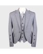 Light Grey Wool Tweed Argyle Kilt Jacket 
