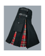 Black Hybrid With Royal Stewart Tartan Kilt 