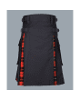 Black Hybrid With Wallace Tartan Kilt 