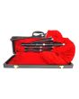 Beautiful Red Velvet Highland Bagpipe Set   