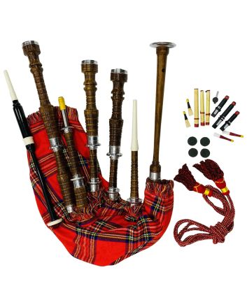 Beautiful Royal Stewart Highland Bagpipe Set   