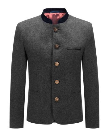 Beautiful Dark Grey Oktoberfest Pure Wool Austrian Jacket
