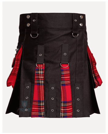 Black Box Plaited Utility Fashion Kilt for Women
