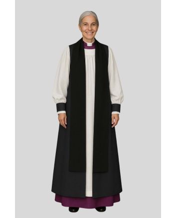Women’s Black Clergy Chimere with Black Tippet
