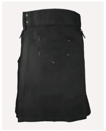 Black Long Womens Utility Kilt
