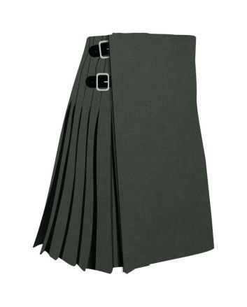 Black Weathered Plain Colored Tartan Kilt
