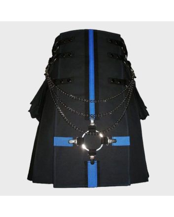 Black Cargo Hybrid Utility Kilt  