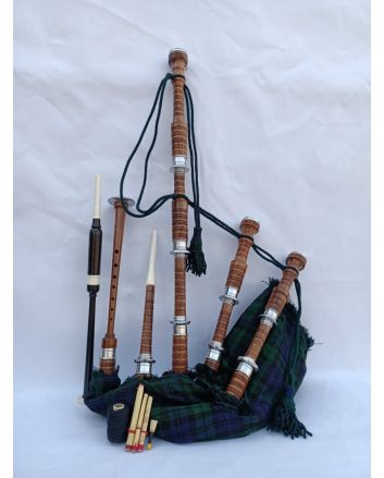 Black Watch Beautiful Brown Bagpipe Set 