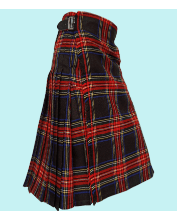 Black Stewart Tartan Kilt 