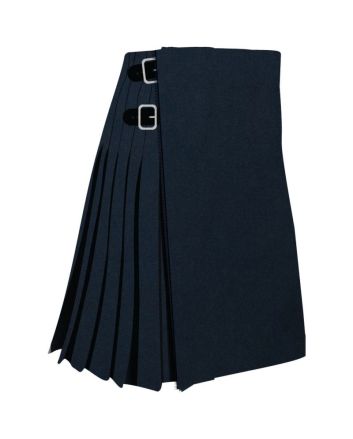 Blue Modern Plain Colored Tartan Kilt
