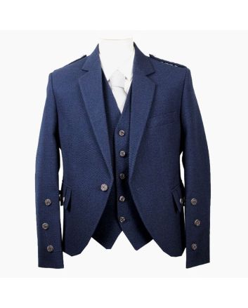 Wool Tweed Braemar Argyle Jacket  