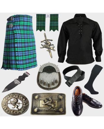 Campbell Tartan Kilt With Accessories Set