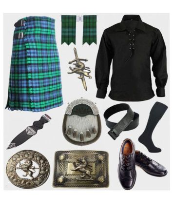 New Campbell Tartan Kilt Outfit Package Deal