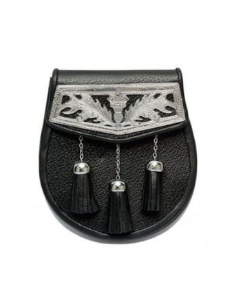 Celtic Cantle Leather Semi Dress Sporran