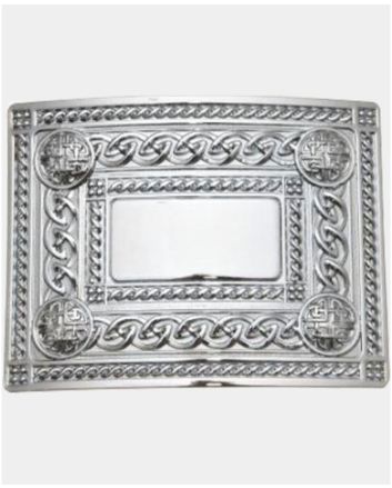 Celtic-Knotwork Buckle With Chrome Finish