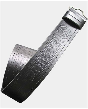 Celtic Knot Embossed Kilt Leather Belt