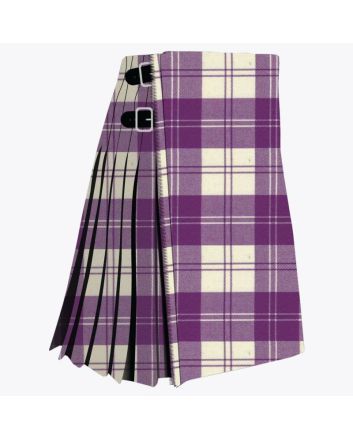 Clan Eriskin Dress purple & White Tartan Kilt