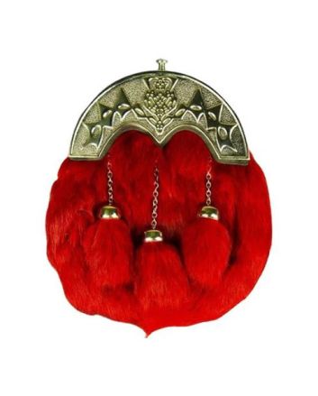 Red Rabbit Fur Full Dress Sporran