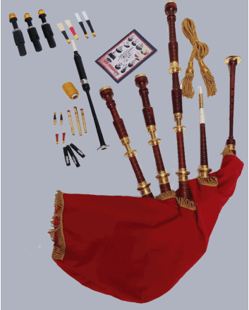 Highland New Gold Plated Bagpipe Set