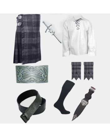 Grey Watch Tartan Kilt & Accessories Deal