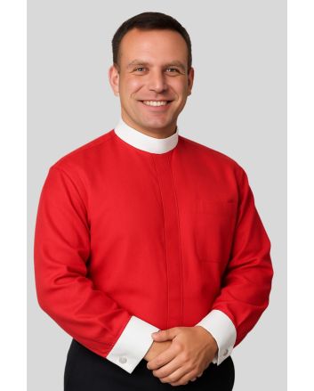 Holy Clergy’s Full Collar Clergy Shirt with French Cuff
