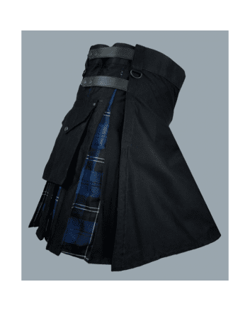 Black Hybrid With Ramsay Blue Tartan Kilt 
