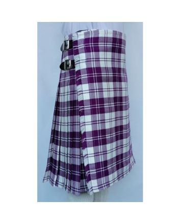Erskine Purple And White Tartan Kilt 