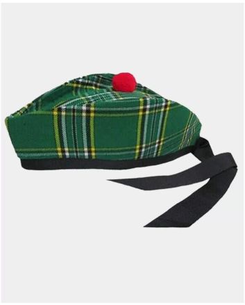 Irish Tartan Glengarry Hat

