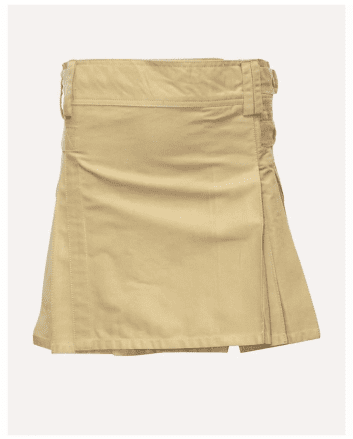 Khaki Cargo Style Utility Kilt
