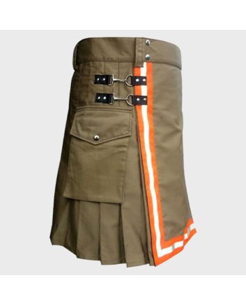KHAKI FIREFIGHTER UTILITY KILT FOR SALE
