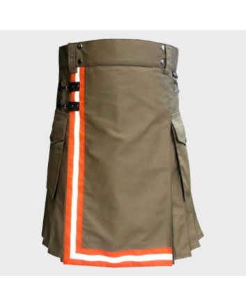 KHAKI FIREFIGHTER UTILITY KILT FOR SALE
