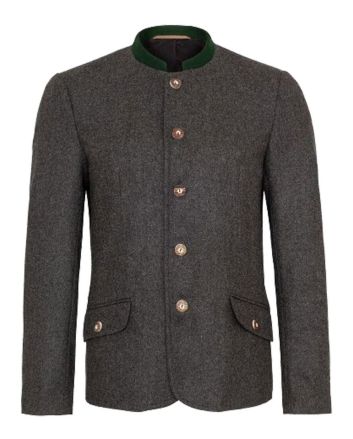 Dark Grey Loden Trachten German Bavarian Jacket