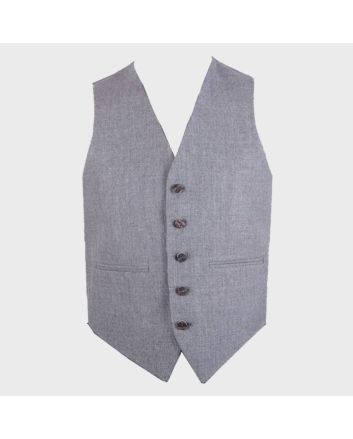 Light Grey Wool Tweed Argyle Kilt Jacket 