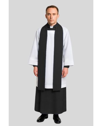 Honored, Black Class A Pastor Vestments Set of 4 for Men
