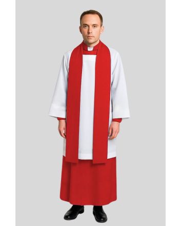 Red Class A Vestments Set for Pastors 4 Pieces