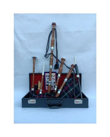 Mackenzie Tartan Beautiful Brown Bagpipe Set 